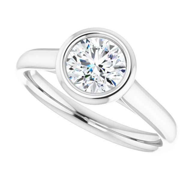 Bezel-Set Solitaire Engagement Ring