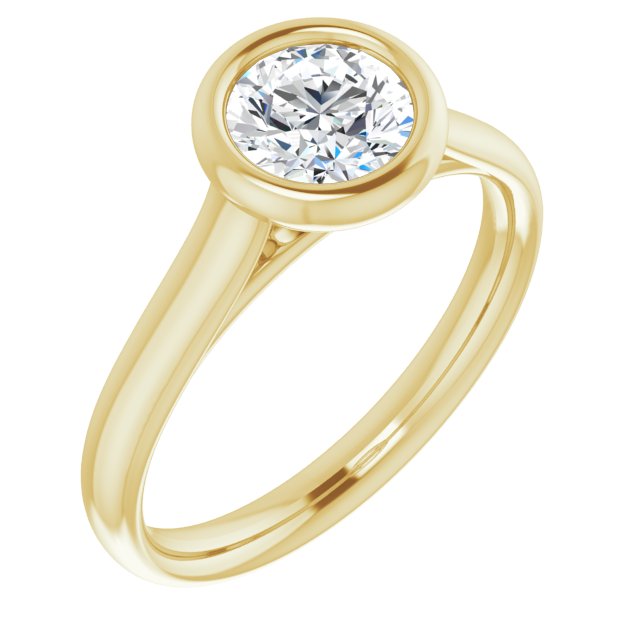 Bezel-Set Solitaire Engagement Ring