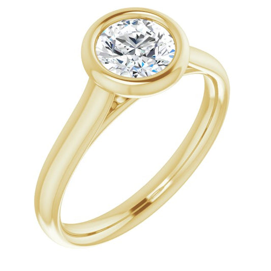 Bezel-Set Solitaire Engagement Ring