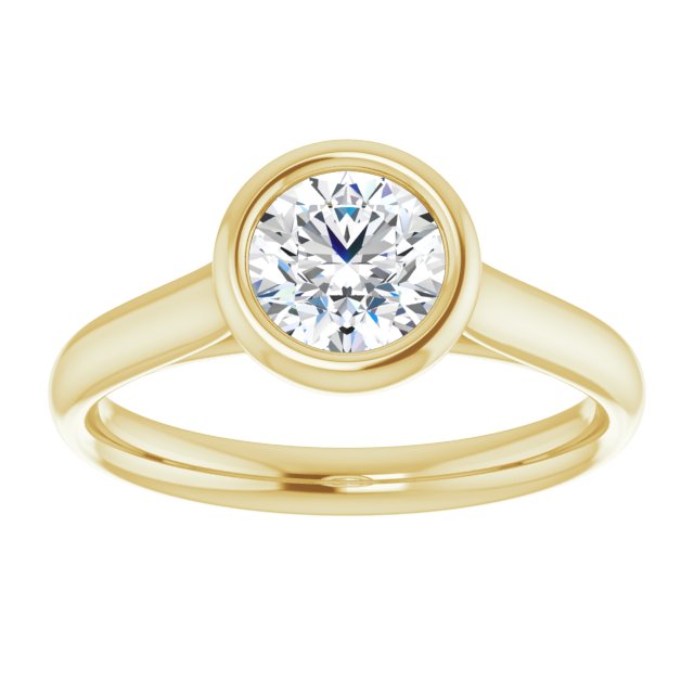 Bezel-Set Solitaire Engagement Ring