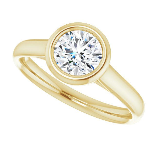 Bezel-Set Solitaire Engagement Ring