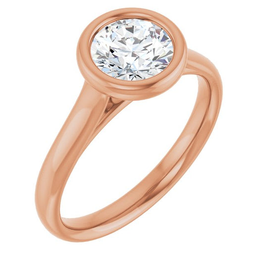 Bezel-Set Solitaire Engagement Ring