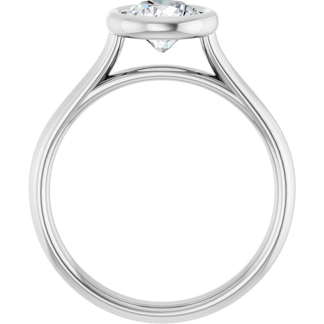 Bezel-Set Solitaire Engagement Ring