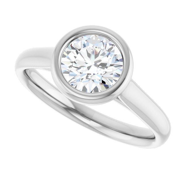 Bezel-Set Solitaire Engagement Ring
