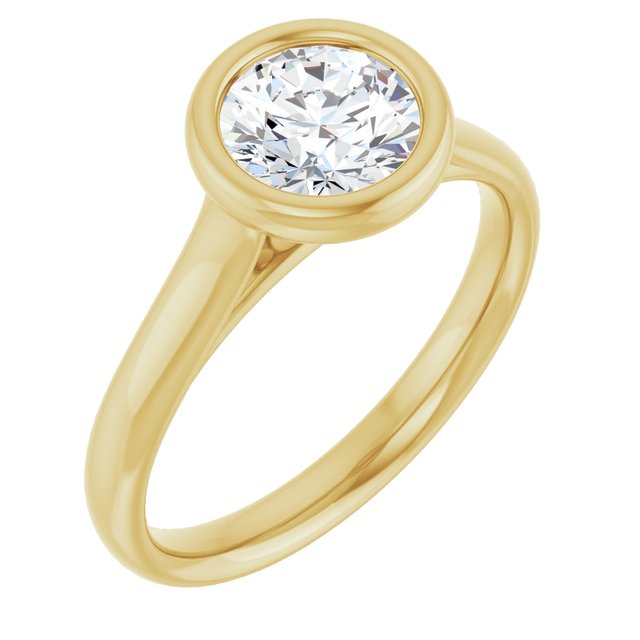Bezel-Set Solitaire Engagement Ring