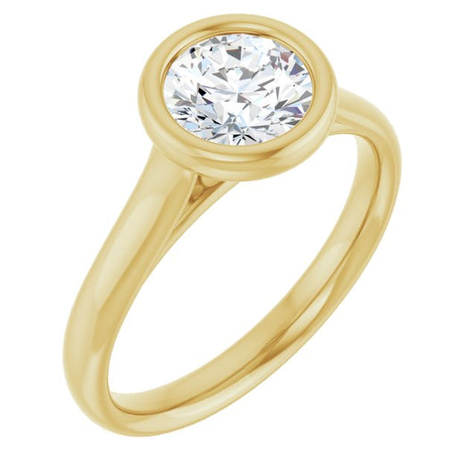Bezel-Set Solitaire Engagement Ring
