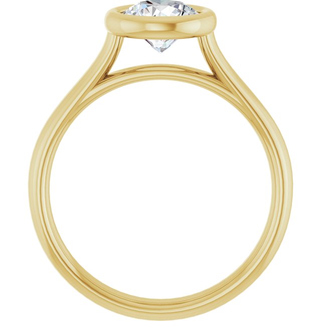 Bezel-Set Solitaire Engagement Ring
