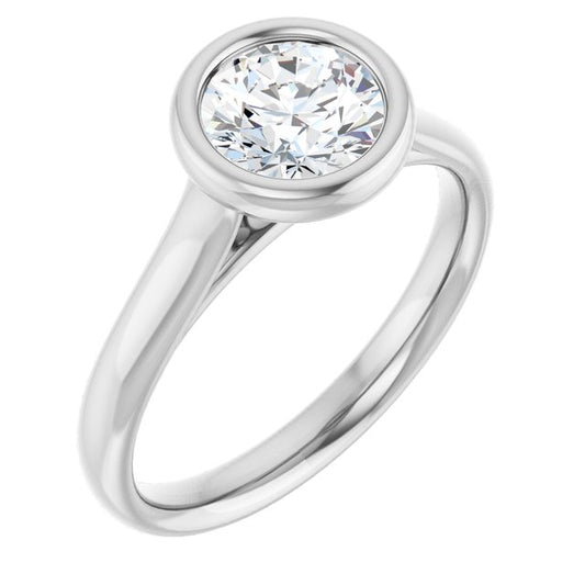 Bezel-Set Solitaire Engagement Ring