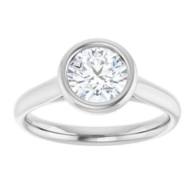 Bezel-Set Solitaire Engagement Ring