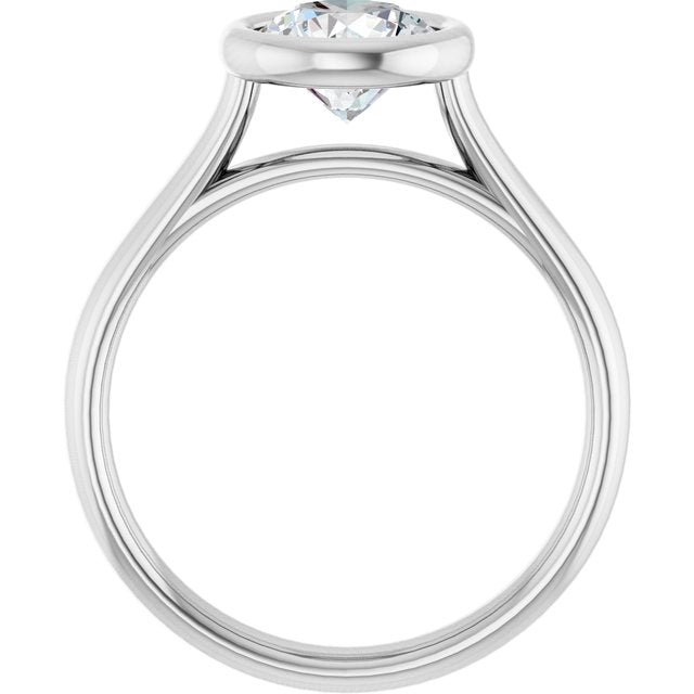 Bezel-Set Solitaire Engagement Ring