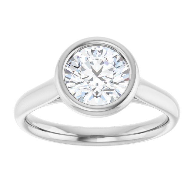 Bezel-Set Solitaire Engagement Ring