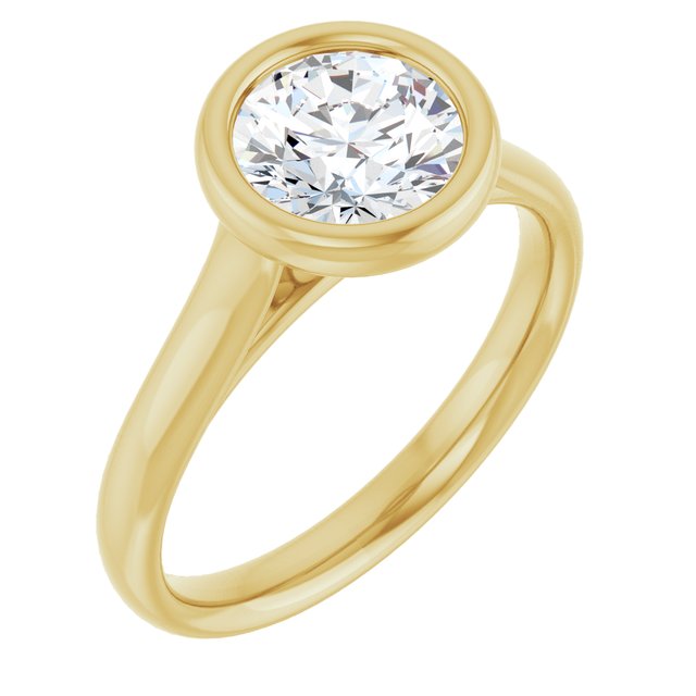 Bezel-Set Solitaire Engagement Ring