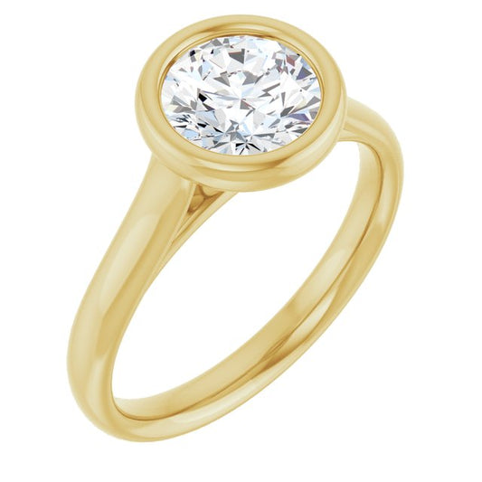 Bezel-Set Solitaire Engagement Ring