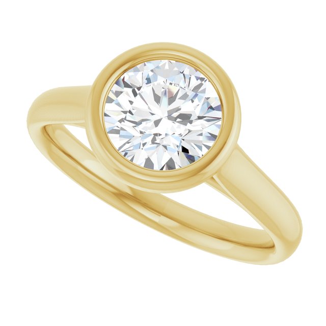 Bezel-Set Solitaire Engagement Ring
