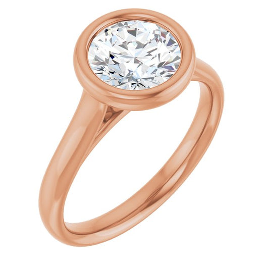 Bezel-Set Solitaire Engagement Ring