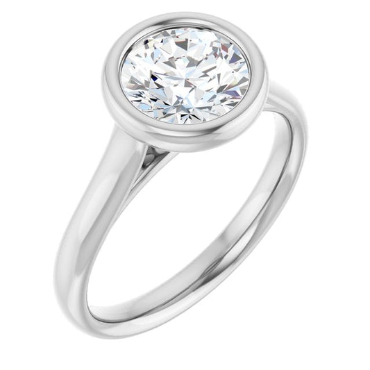 Bezel-Set Solitaire Engagement Ring