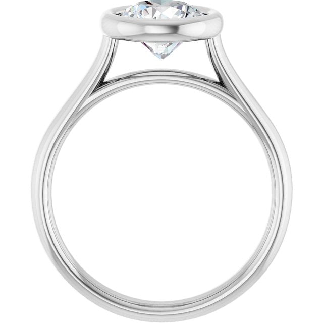 Bezel-Set Solitaire Engagement Ring