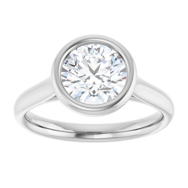 Bezel-Set Solitaire Engagement Ring