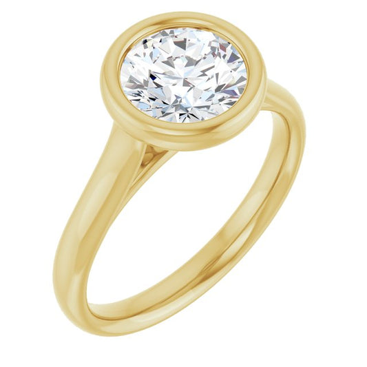 Bezel-Set Solitaire Engagement Ring