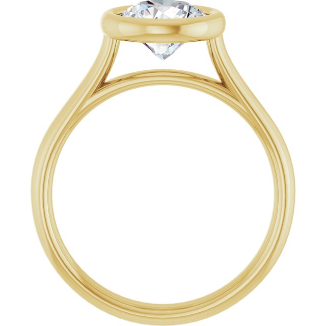 Bezel-Set Solitaire Engagement Ring