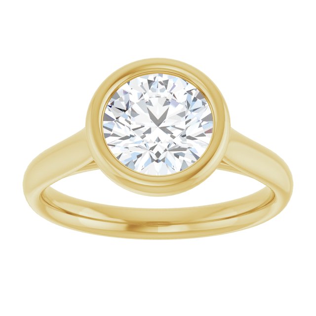 Bezel-Set Solitaire Engagement Ring