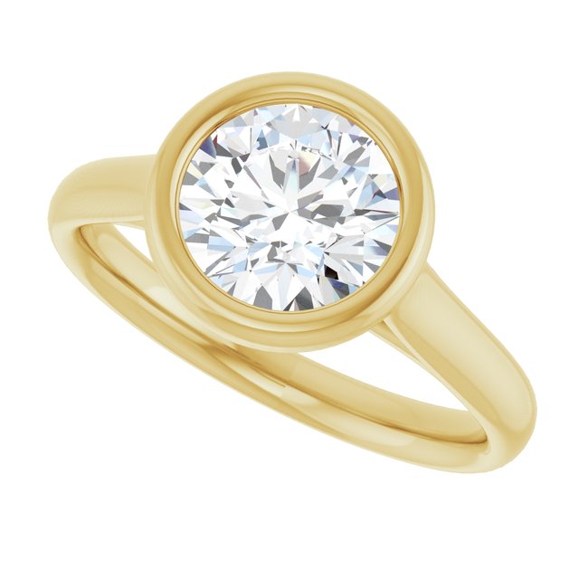 Bezel-Set Solitaire Engagement Ring