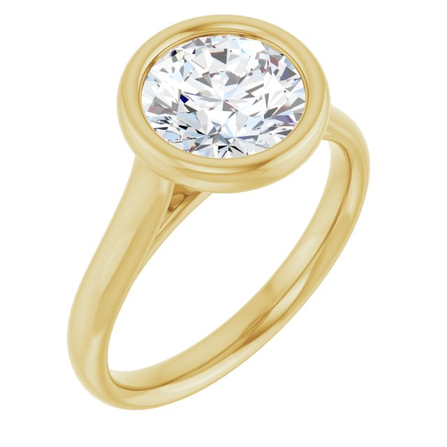 Bezel-Set Solitaire Engagement Ring