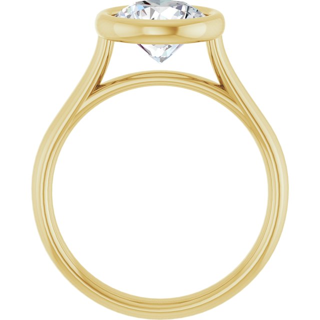 Bezel-Set Solitaire Engagement Ring