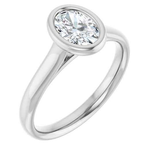 Bezel-Set Solitaire Engagement Ring