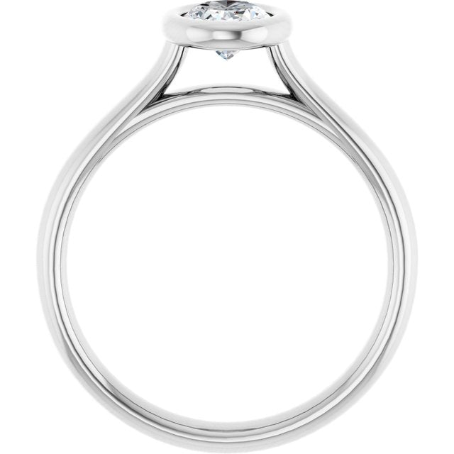 Bezel-Set Solitaire Engagement Ring