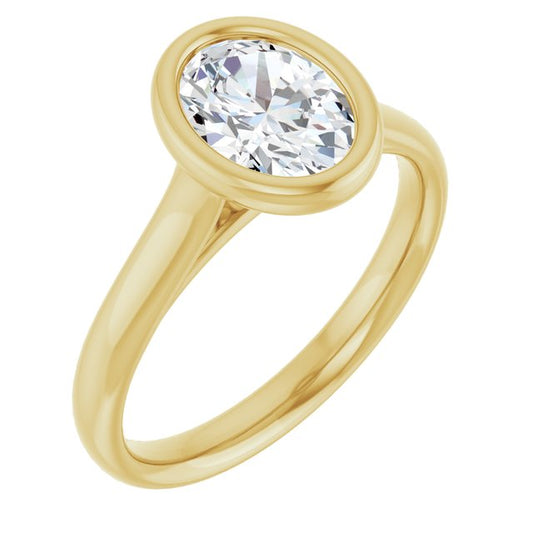 Bezel-Set Solitaire Engagement Ring