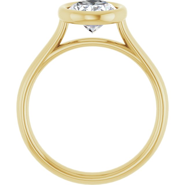 Bezel-Set Solitaire Engagement Ring