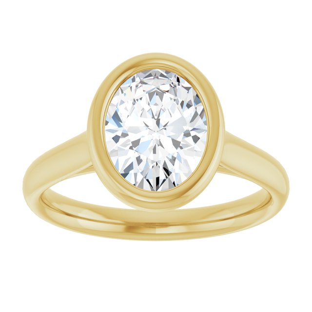 Bezel-Set Solitaire Engagement Ring