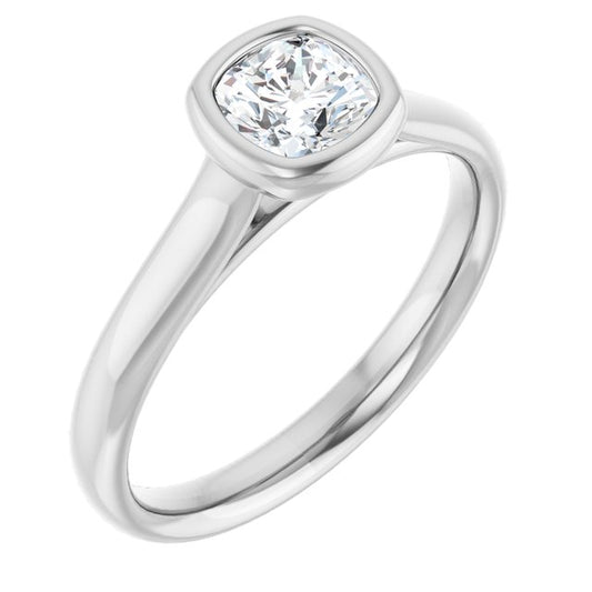 Bezel-Set Solitaire Engagement Ring