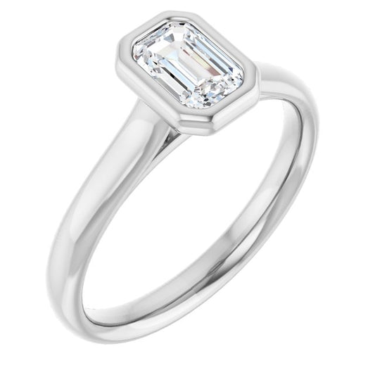 Bezel-Set Solitaire Engagement Ring