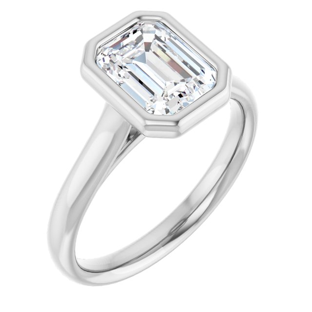 Bezel-Set Solitaire Engagement Ring