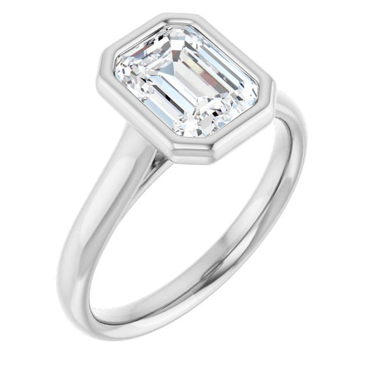 Bezel-Set Solitaire Engagement Ring