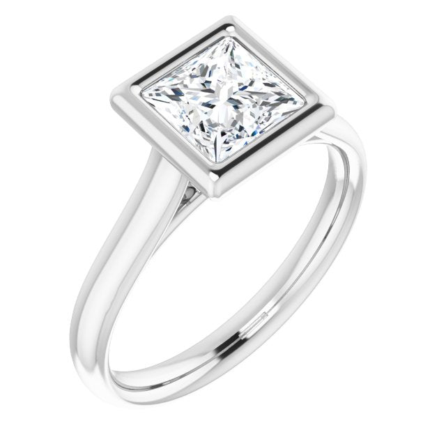 Bezel-Set Solitaire Engagement Ring