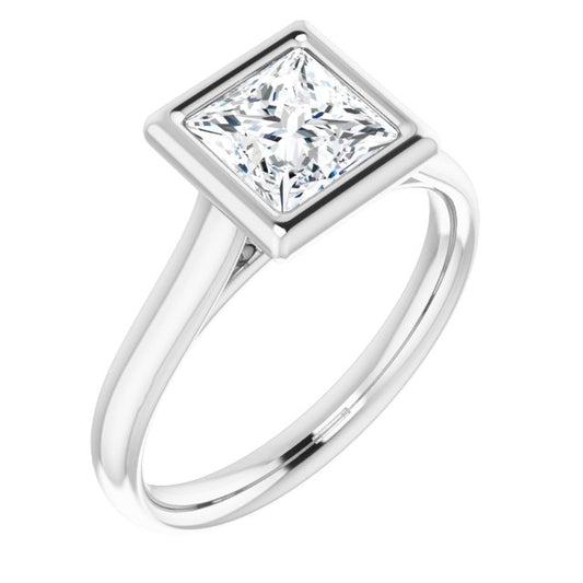 Bezel-Set Solitaire Engagement Ring