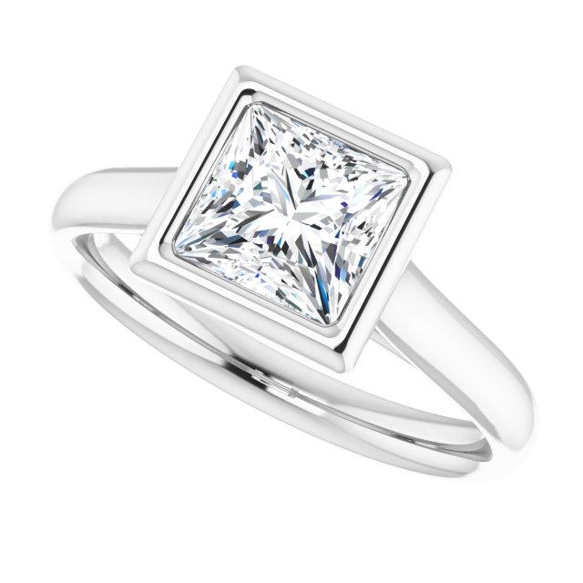 Bezel-Set Solitaire Engagement Ring