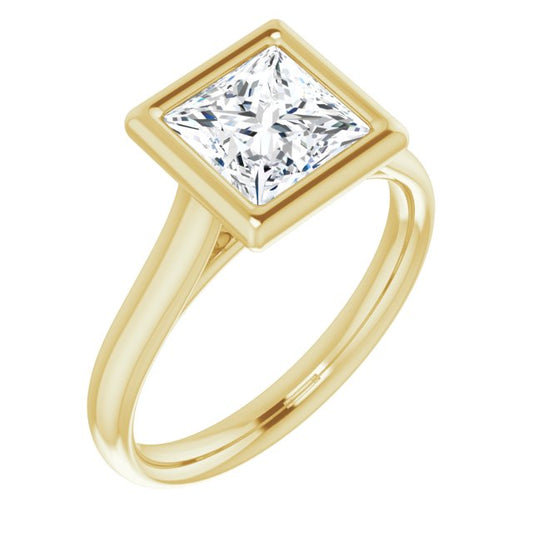 Bezel-Set Solitaire Engagement Ring