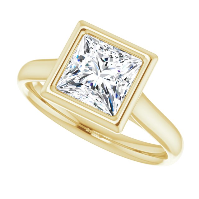 Bezel-Set Solitaire Engagement Ring