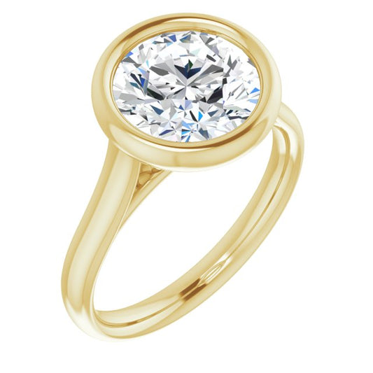 Bezel-Set Solitaire Engagement Ring