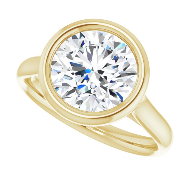 Bezel-Set Solitaire Engagement Ring