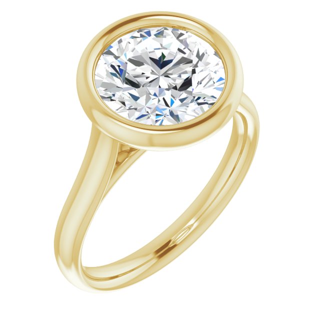 Bezel-Set Solitaire Engagement Ring