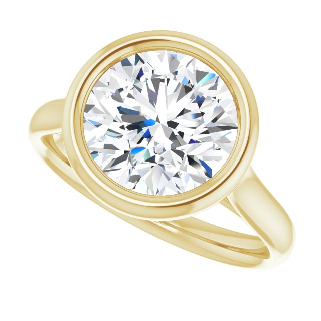 Bezel-Set Solitaire Engagement Ring