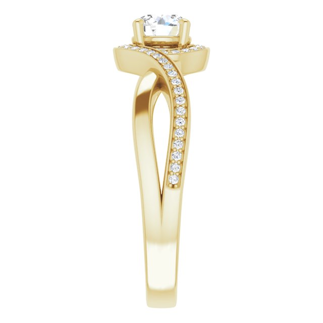 Bypass Halo-Style Engagement Ring