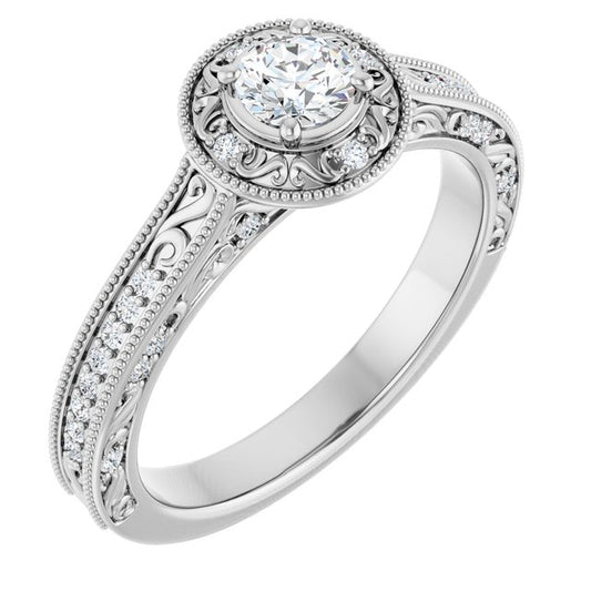 Halo-Style Engagement Ring