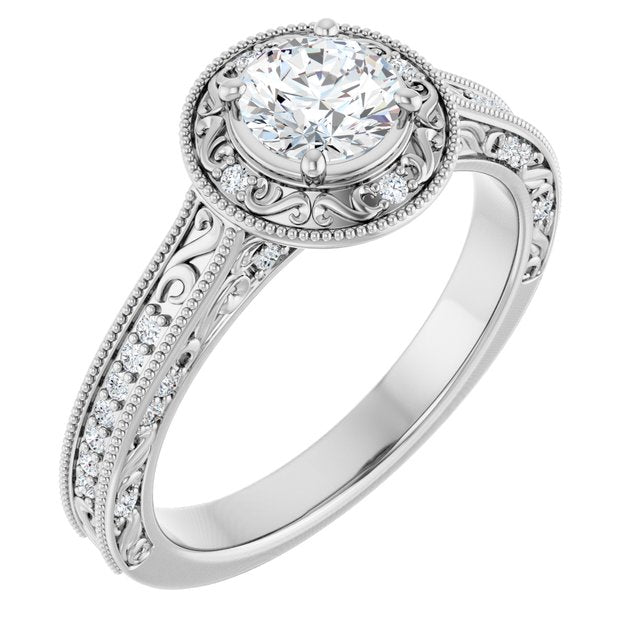 Halo-Style Engagement Ring
