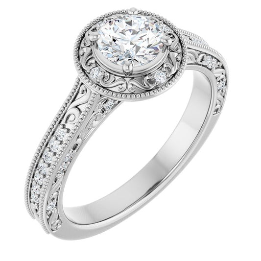 Halo-Style Engagement Ring